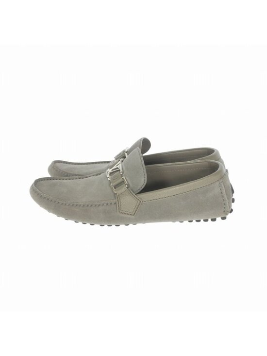 Louis Vuitton Hockenheim Line LV Logo Bit Suede Loafers Shoes 6.5 Gray main image 7